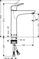 Смеситель для раковины Hansgrohe Focus 31518000 Смеситель для раковины Hansgrohe Focus 31518000