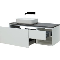 Тумба под раковину Allen Brau Infinity 120 1+1 L подвесная, белый матовый