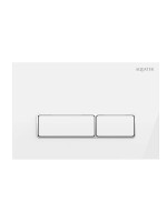 Кнопка смыва для унитаза AQUATEK KDI-0000061 АБС-пластик, цвет глянцевый белый, ободок хром