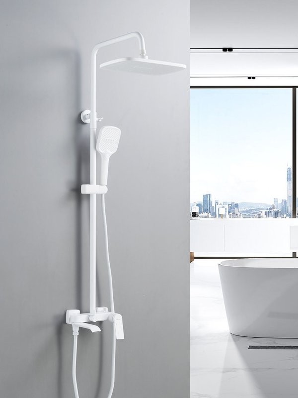 Душевая система / Тропический душ со смесителем Shevanik S4136C, белый