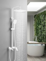 Душевая система / Тропический душ со смесителем Shevanik S4136C, белый