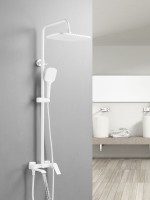 Душевая система / Тропический душ со смесителем Shevanik S4136C, белый