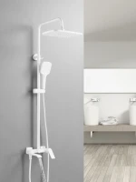 Душевая система / Тропический душ со смесителем Shevanik S4136C, белый
