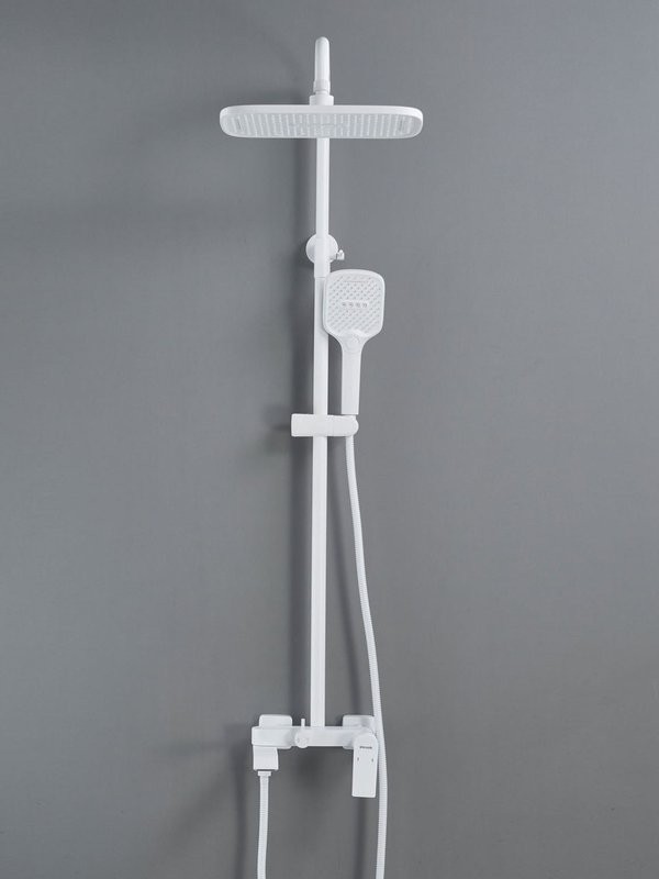 Душевая система / Тропический душ со смесителем Shevanik S4136C, белый