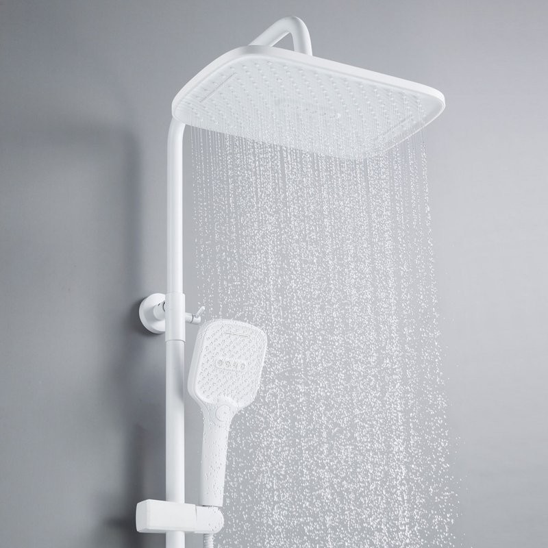 Душевая система / Тропический душ со смесителем Shevanik S4136C, белый