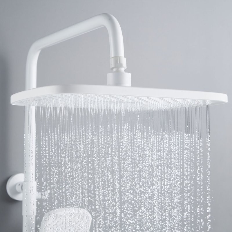 Душевая система / Тропический душ со смесителем Shevanik S4136C, белый