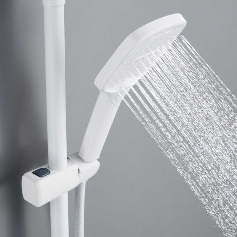 Душевая система / Тропический душ со смесителем Shevanik S4136C, белый