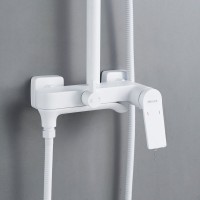 Душевая система / Тропический душ со смесителем Shevanik S4136C, белый