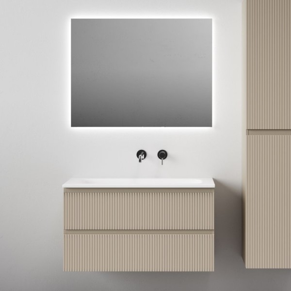 Мебель для ванной комнаты Sancos Snob T 90 подвесная, beige soft, раковина СN7019wx