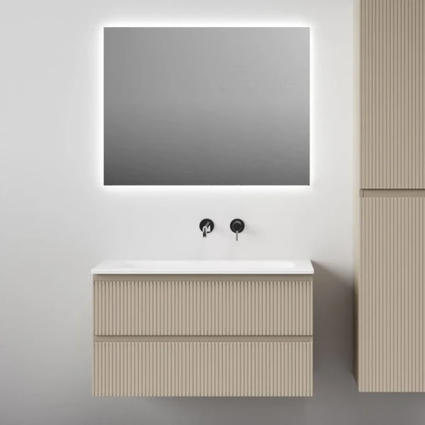 Мебель для ванной комнаты Sancos Snob T 90 подвесная, beige soft, раковина СN7019wx