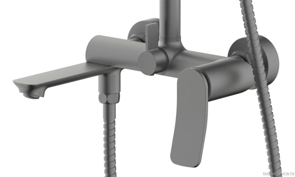 Душевая стойка AZARIO Escaro AZ-K2374GR серый графит