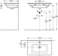 Тумба с раковиной KERAMA MARAZZI Piano 75 подвесная, белая глянцевая