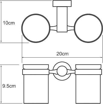 Стакан Wasserkraft Donau K-9428D двойной