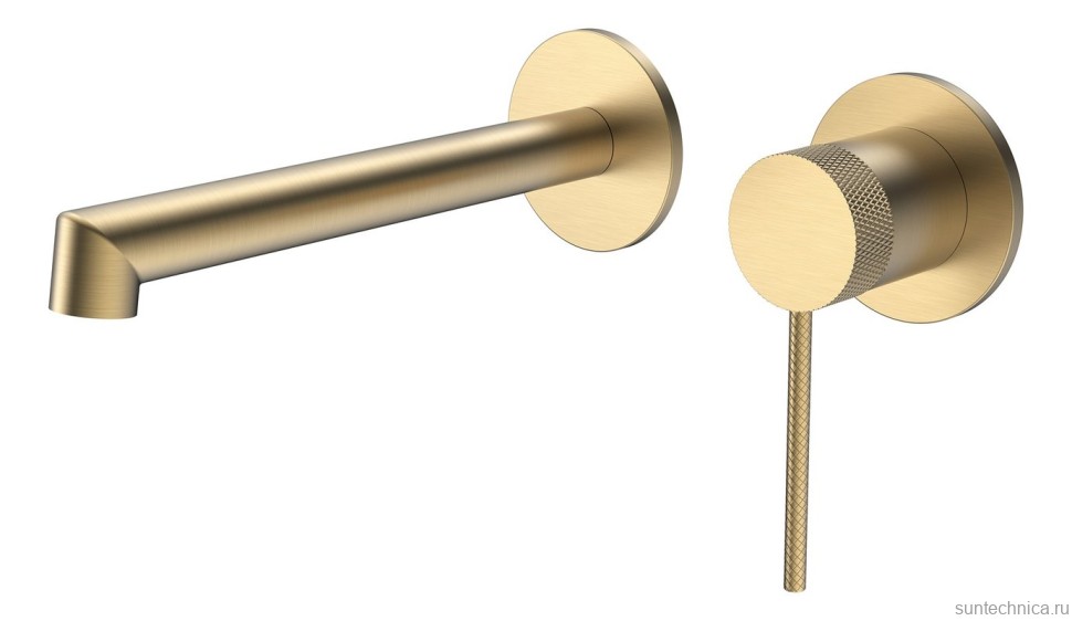 Смеситель для раковины Vincea Rim VBFW-2RM1BG С ВНУТРЕННЕЙ ЧАСТЬЮ, брашированное золото