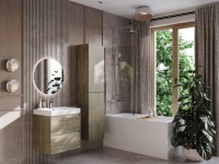 Тумба с раковиной Roca Ona 60 темный вяз, раковина ZRU9307561