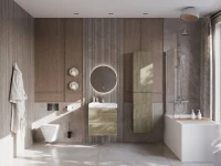 Тумба с раковиной Roca Ona 60 темный вяз, раковина ZRU9307561