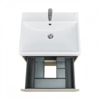 Тумба с раковиной Roca Ona 60 темный вяз, раковина ZRU9307561