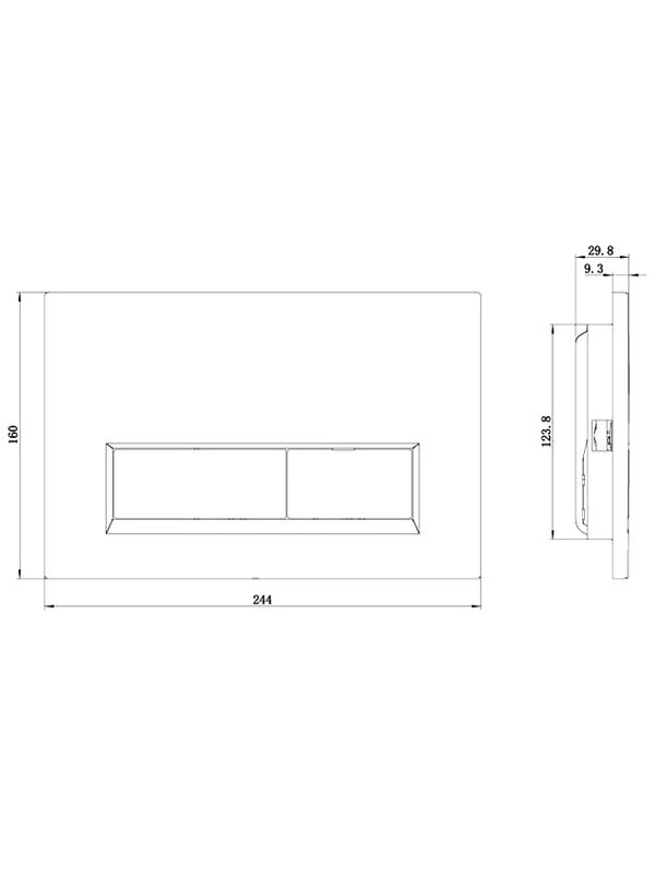 Кнопка смыва для унитаза Kludi Unifix 32PP0105 пластик, цвет хром