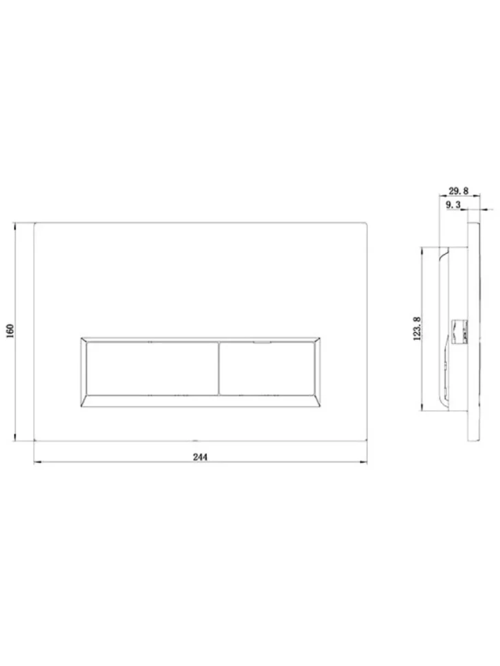 Кнопка смыва для унитаза Kludi Unifix 32PP0105 пластик, цвет хром