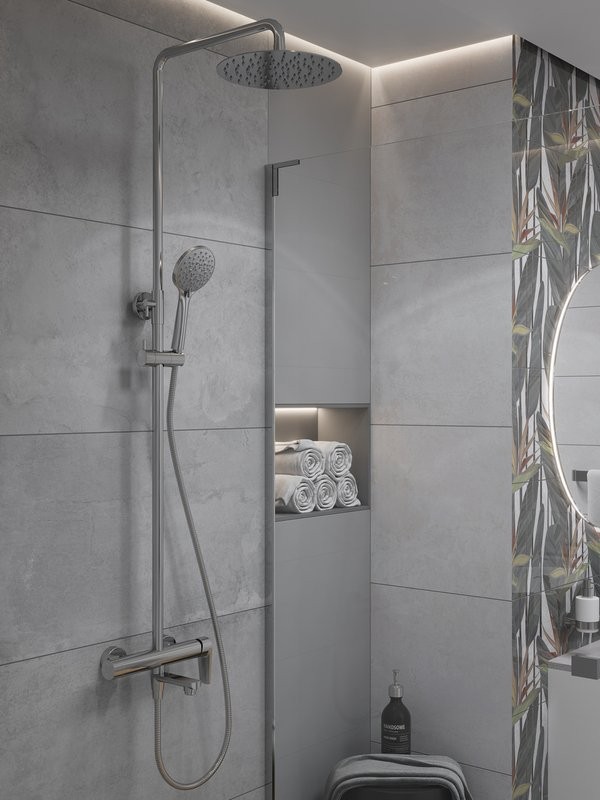 Душевая стойка Cersanit Модуо (Moduo) 64314 хром