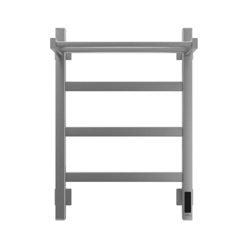 Полотенцесушитель электрический Grota Lore 430х600 NM EL 60x45 см, подключение справа, слева, скрытое подключение справа, матовый хром, лесенка, с полкой