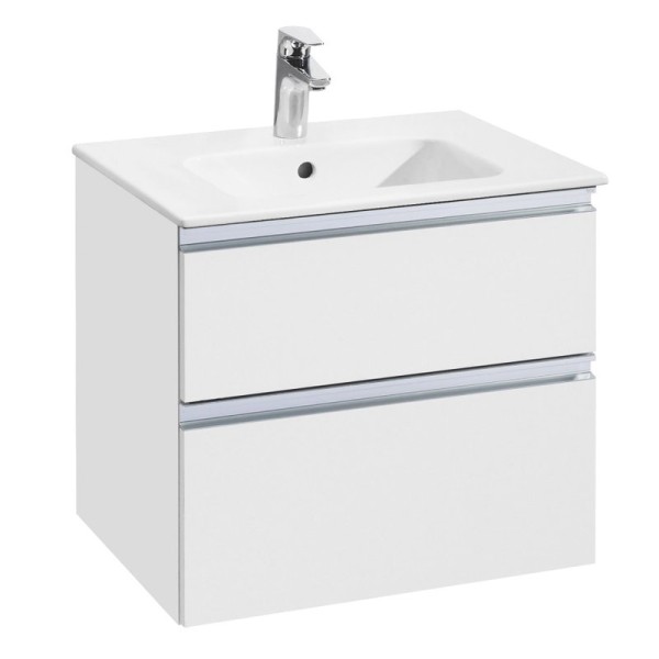 Тумба с раковиной Roca The Gap 60 2 ящика, белый глянец, раковина 32799E000