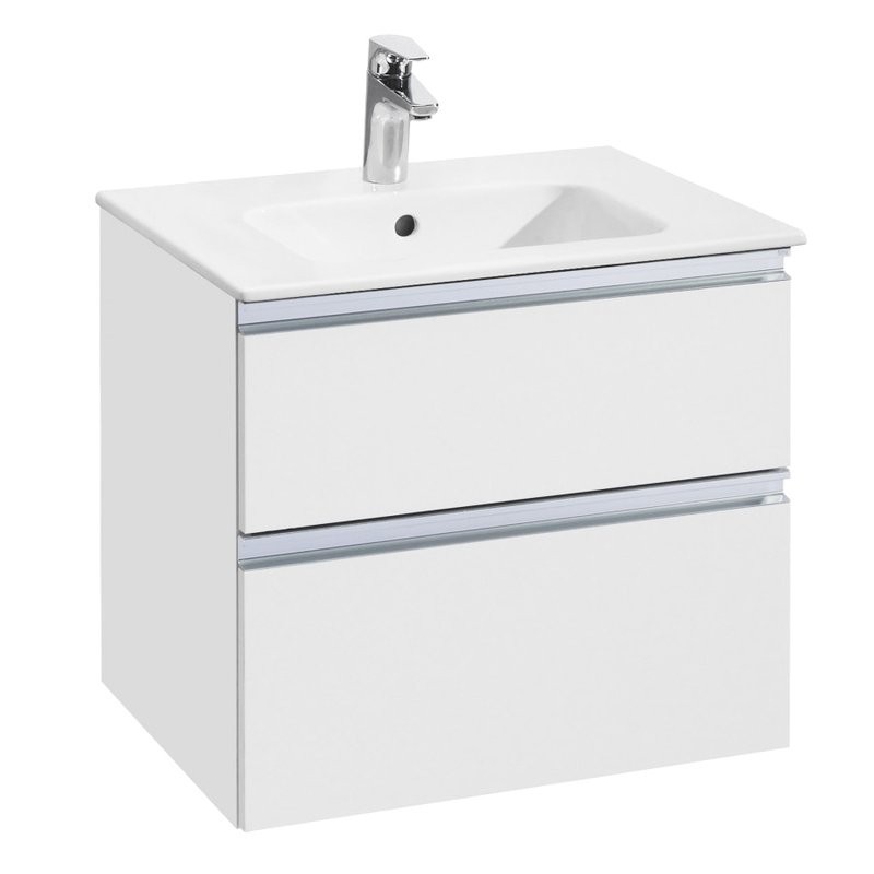 Тумба с раковиной Roca The Gap 60 2 ящика, белый глянец, раковина 32799E000