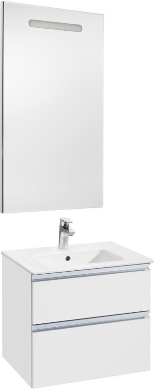 Тумба с раковиной Roca The Gap 60 2 ящика, белый глянец, раковина 32799E000