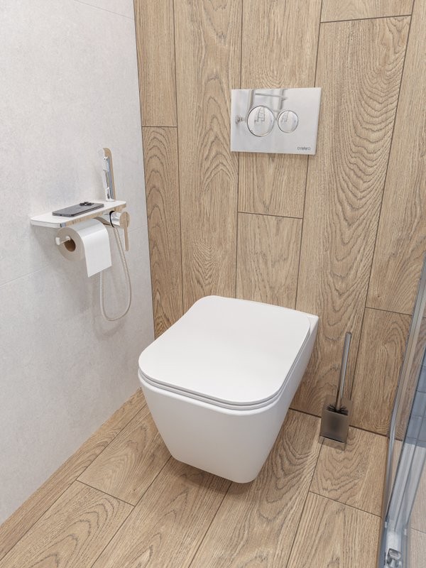 Кнопка смыва для унитаза DIWO 7312 пластик, цвет хром