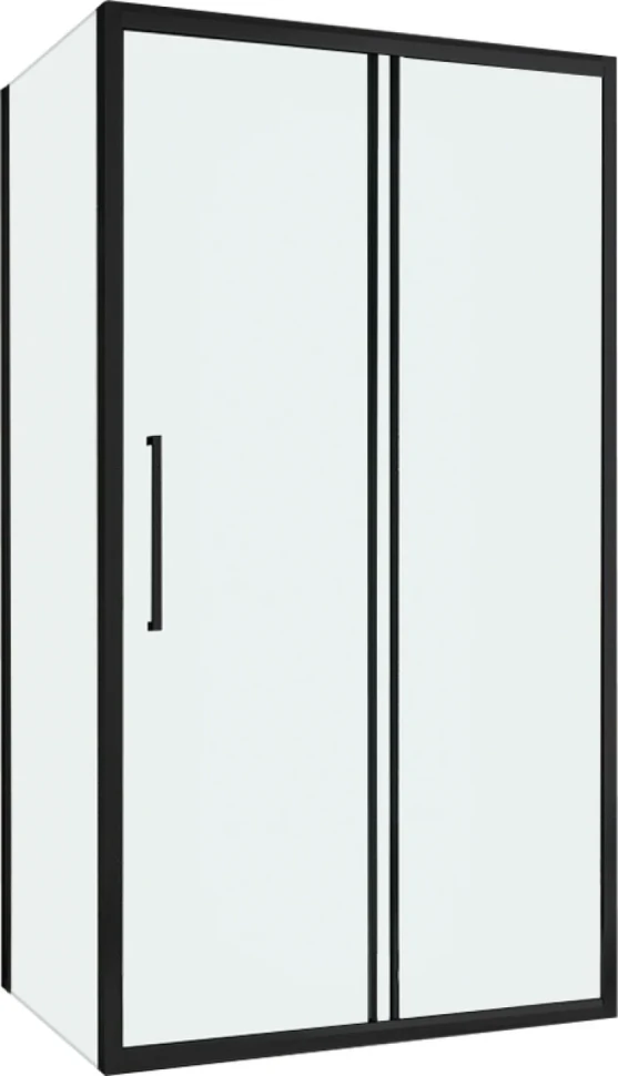 Душевой уголок Abber Schwarzer Diamant AG30150BH-S90B 150x90, профиль черный, стекло прозрачное