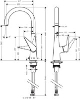 Смеситель для кухни Hansgrohe Talis S 72810000
