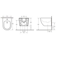 Биде подвесное Splendy Light LI10852V1DM матовое серое