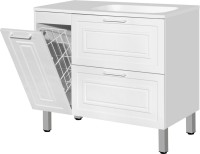 Тумба под раковину Style Line Альба 90 Люкс R, с бельевой корзиной