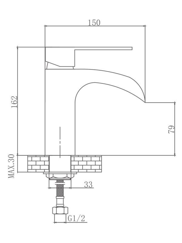 Смеситель для раковины Haiba HB13505 хром