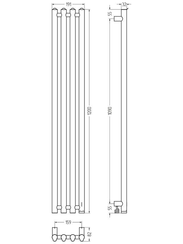 Полотенцесушитель электрический Сунержа Кантата 4.0 03-0885-1259 120x20 см, подключение справа, скрытое подключение справа, золото, I-образный