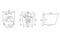 Унитаз подвесной Abber Bequem AC1102T безободковый, с микролифтом, белый