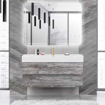 Мебель для ванной Cezares Molveno 46 120 legno grigio, с раковиной Cezares CZR-MIL-120-LVB