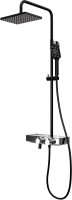 Душевая перегородка Wasserkraft Abens Abens 20W39 90 см, профиль черный + душевая стойка