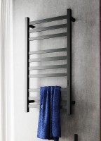 Полотенцесушитель электрический Bauedge Hotel R 50х100, матовый черный RAL9005