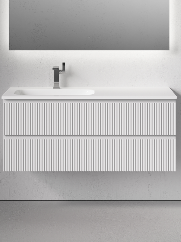 Мебель для ванной комнаты Sancos Snob R 120 L подвесная, bianco