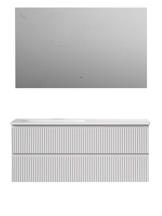 Мебель для ванной комнаты Sancos Snob R 120 L подвесная, bianco