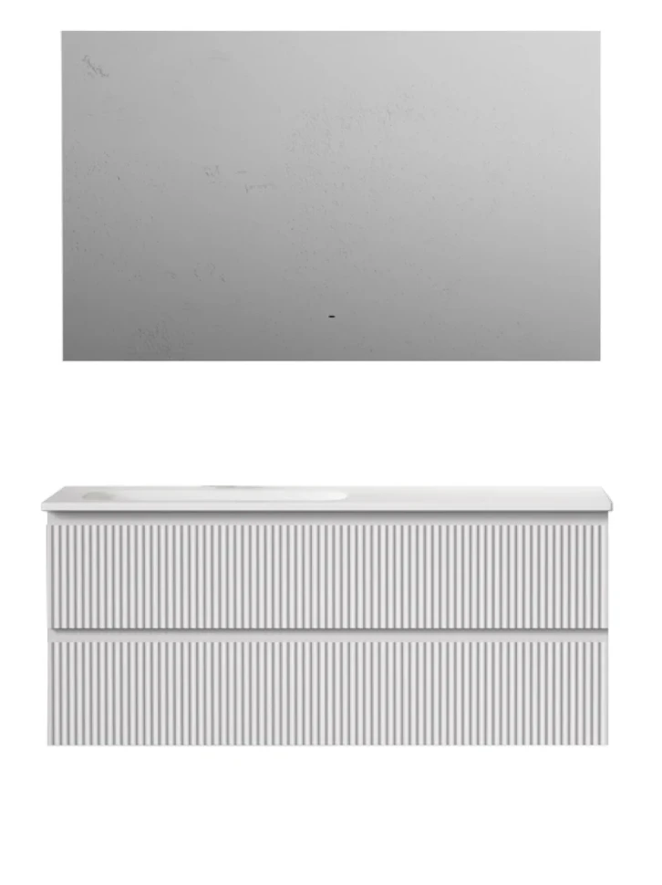 Мебель для ванной комнаты Sancos Snob R 120 L подвесная, bianco