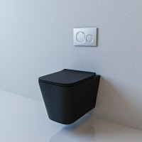 Подвесной унитаз Esbano Gartez ESUPGARTBM безободковый чёрный матовый с сиденьем с микролифтом