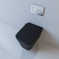 Подвесной унитаз Esbano Gartez ESUPGARTBM безободковый чёрный матовый с сиденьем с микролифтом