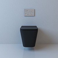 Подвесной унитаз Esbano Gartez ESUPGARTBM безободковый чёрный матовый с сиденьем с микролифтом