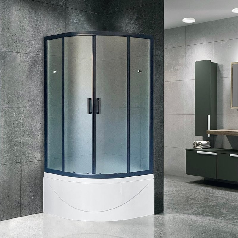 Душевой уголок Royal Bath BK RB90BK-C-BL 90x90 с поддоном