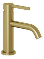 Смеситель для раковины Kludi Nova Fonte Pura 20289N015 с донным клапаном, брашированное золото PVD