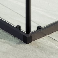 Душевой уголок Maybahglass MGY-1327-6 90х90 см, профиль матовый черный, стекло сатин