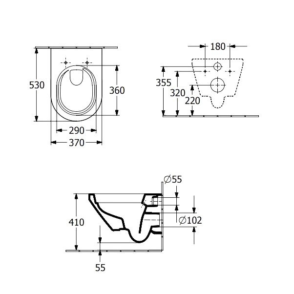 Унитаз подвесной Villeroy & Boch Architectura 4694CL01 с сиденьем 98M9C101