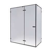 Душевой уголок RGW Stilvoll SV-040 100х80 профиль черный, стекло матовое